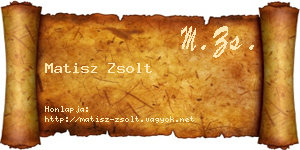 Matisz Zsolt névjegykártya